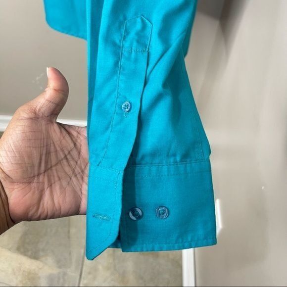 Sovereign Code Women Teal Blue Top Shirt Size Small Long Sleeves EUC - Picture 11 of 12